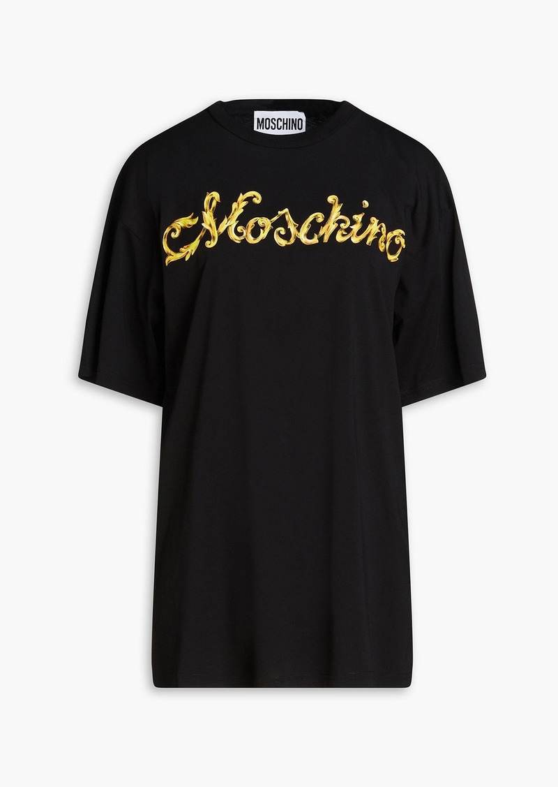 Moschino - Logo-print cotton-jersey T-shirt - Black - S