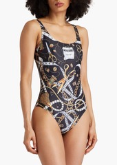 Moschino - Logo-print swimsuit - Black - IT 40