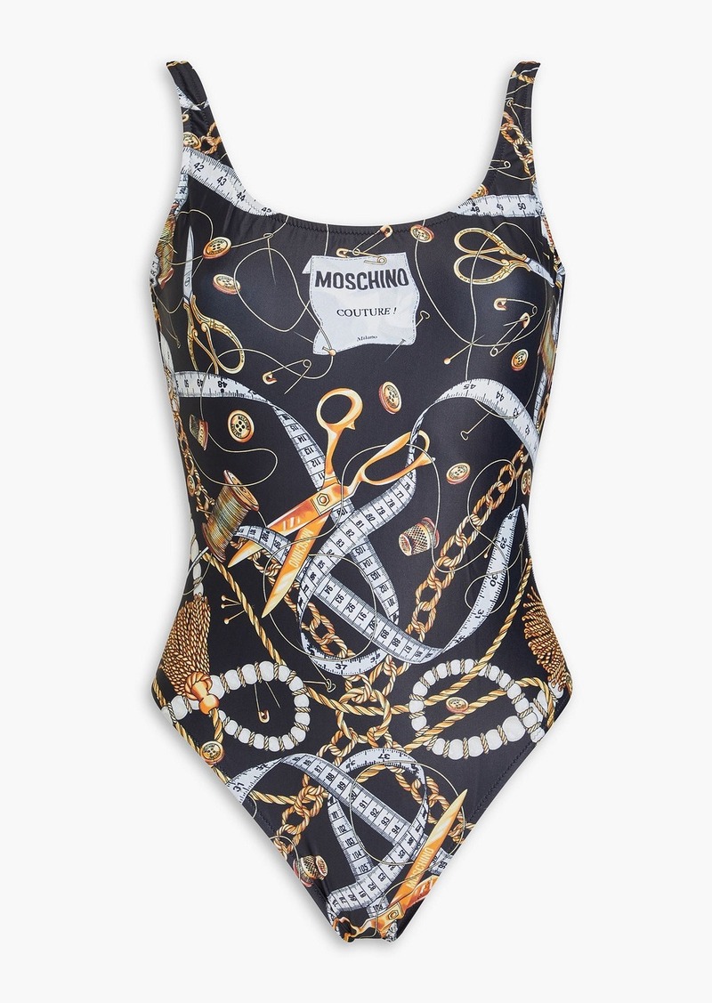 Moschino - Logo-print swimsuit - Black - IT 40