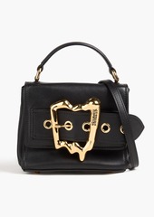 Moschino - Morphed Buckle embellished leather tote - Black - OneSize