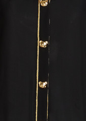 Moschino - Piped silk crepe de chine shirt - Black - IT 42