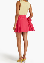 Moschino - Pleated polka-dot cotton-blend tweed mini skirt - Pink - IT 46