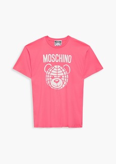 Moschino - Printed cotton-jersey T-shirt - Pink - L