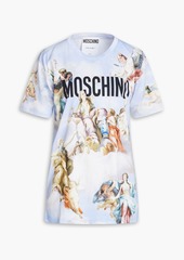 Moschino - Printed cotton-jersey T-shirt - Blue - XS