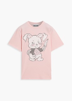 Moschino - Printed cotton-jersey T-shirt - Pink - XS