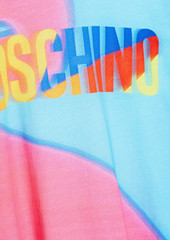 Moschino - Printed cotton-jersey T-shirt - Pink - XXS