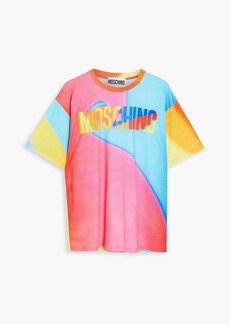 Moschino - Printed cotton-jersey T-shirt - Pink - XXS