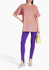 Moschino - Printed cotton-jersey T-shirt - Purple - XXS