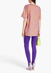 Moschino - Printed cotton-jersey T-shirt - Purple - XXS