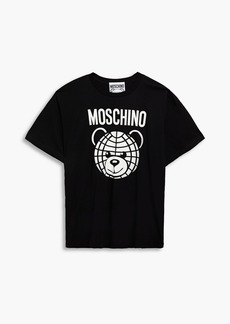 Moschino - Printed cotton-jersey T-shirt - Black - M