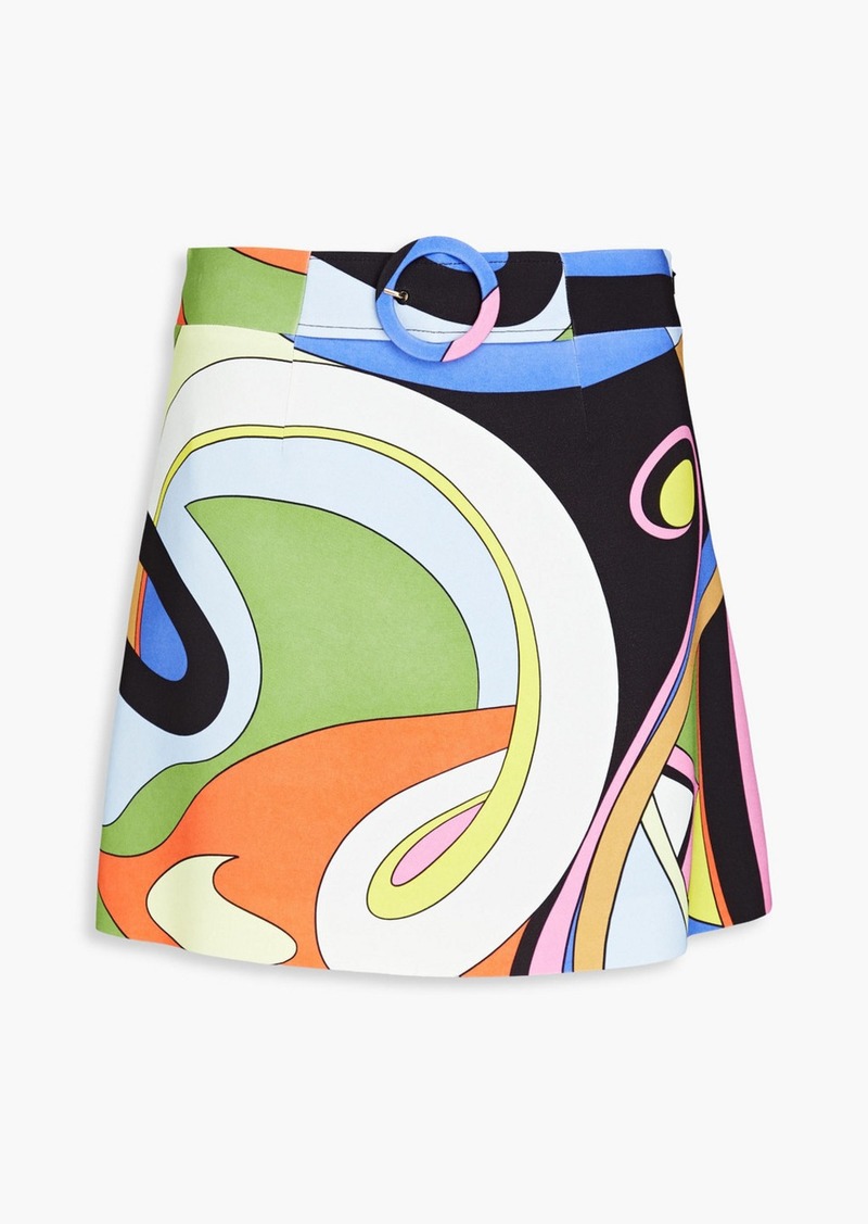 Moschino - Printed crepe mini skirt - Multicolor - IT 38