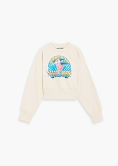 Moschino - Printed French cotton-blend terry sweatshirt - Neutral - IT 38