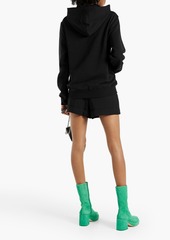 Moschino - Printed French cotton-terry hoodie - Black - IT 36