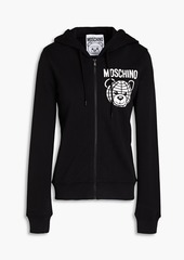 Moschino - Printed French cotton-terry hooded sweatshirt - Pink - IT 38