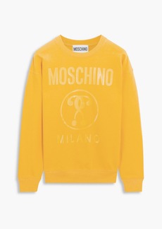 Moschino - Printed French cotton-terry sweatshirt - Yellow - IT 46
