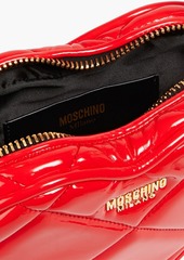 Moschino - Quilted faux patent-leather tote - Red - OneSize