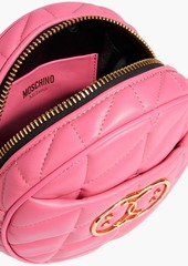 Moschino - Quilted leather shoulder bag - Pink - OneSize