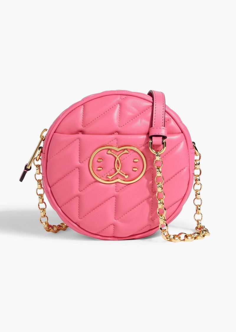 Moschino - Quilted leather shoulder bag - Pink - OneSize