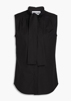Moschino - Stretch-cotton poplin shirt - Black - IT 40