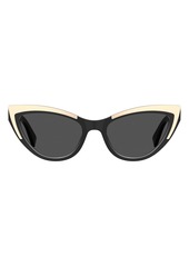 Moschino 53mm Cat Eye Sunglasses in Black/Grey at Nordstrom Rack