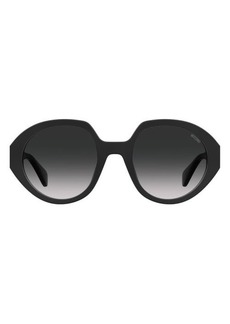 Moschino 53mm Gradient Round Sunglasses