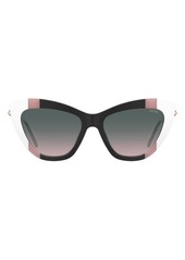 Moschino 54mm Gradient Cat Eye Sunglasses