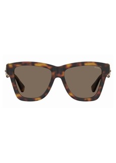 Moschino 54mm Gradient Rectangular Sunglasses