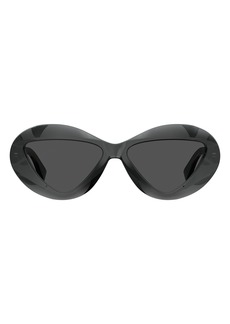 Moschino 55mm Cat Eye Sunglasses in Grey/Grey at Nordstrom Rack