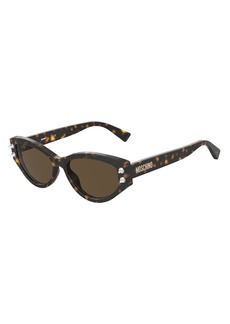 Moschino 55mm Cat Eye Sunglasses in Havana/Brown at Nordstrom Rack