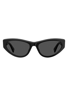 Moschino 56mm Cat Eye Sunglasses in Black/Grey at Nordstrom Rack