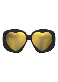 Moschino 61mm Rectangular Sunglasses