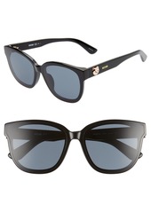 Moschino 63mm Oversize Special Fit Sunglasses in Black/Grey Blue at Nordstrom