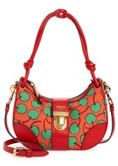 Moschino Allover Cherry Canvas Hobo Bag