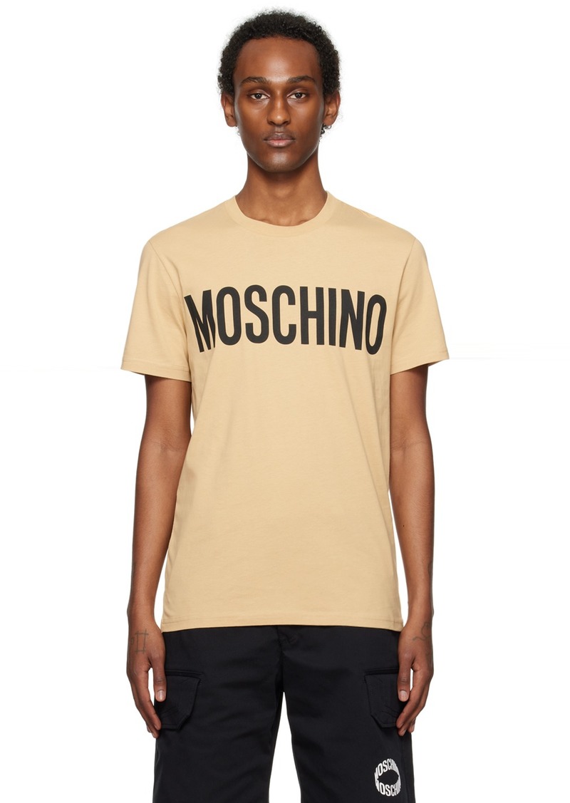 Moschino Beige Printed T-Shirt