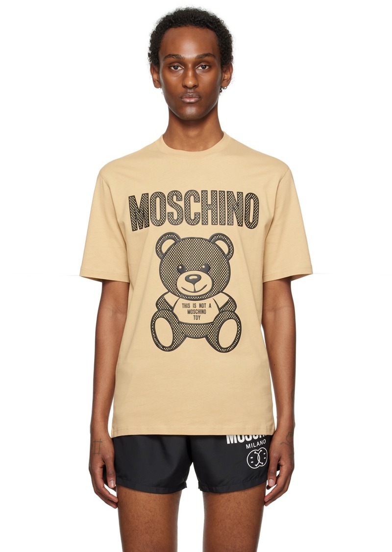 Moschino Beige Teddy Mesh T-Shirt