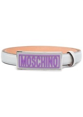 MOSCHINO BELT WITH ENAMELED BUCKLE