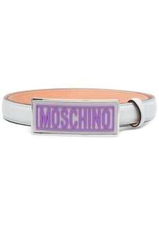 MOSCHINO BELT WITH ENAMELED BUCKLE