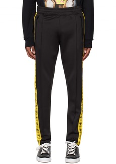 Moschino Black Double Question Mark Track Pants