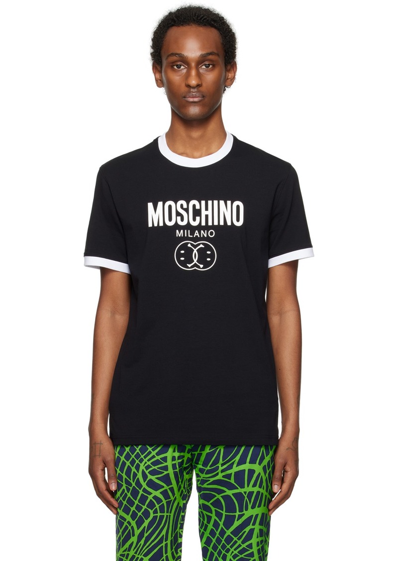 Moschino Black Double Smiley T-Shirt