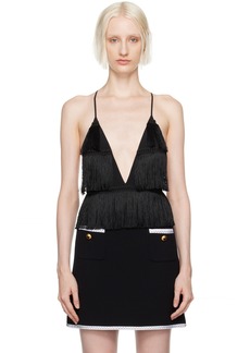 Moschino Black Fringe Bodysuit