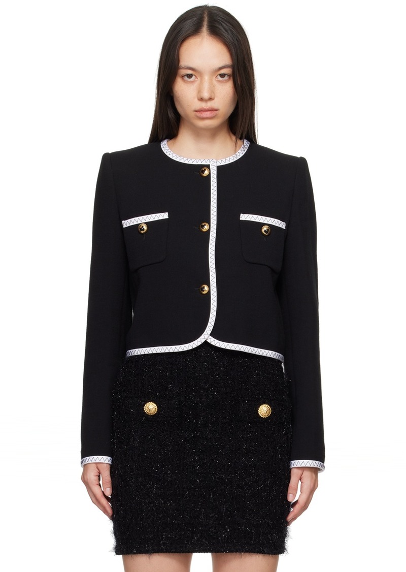 Moschino Black Gold Heart Buttons Jacket