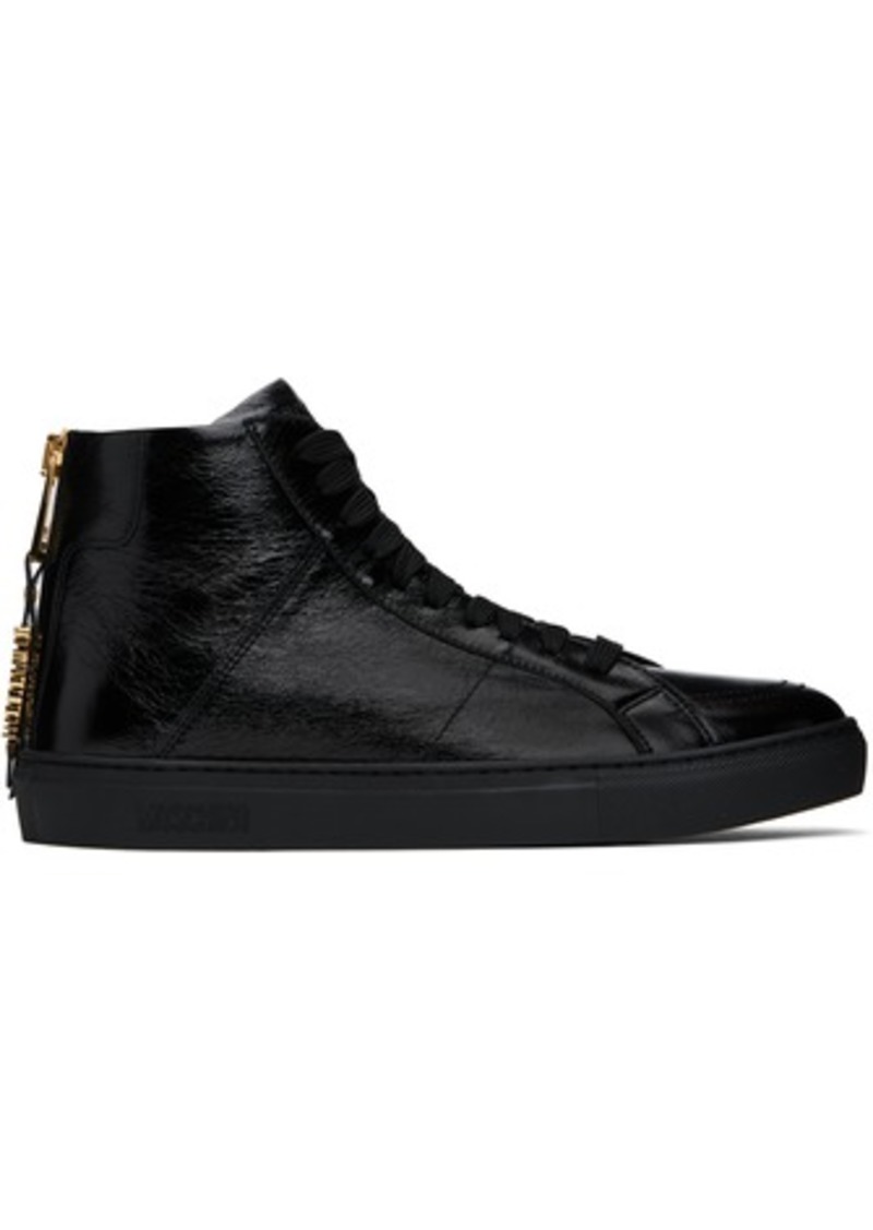 Moschino Black High-Top Sneakers
