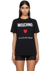 Moschino Black 'In Love We Trust' T-Shirt