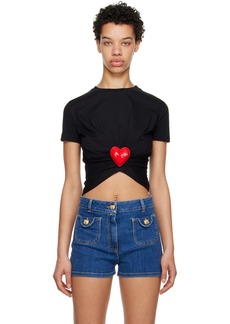 Moschino Black Inflatable Heart T-Shirt