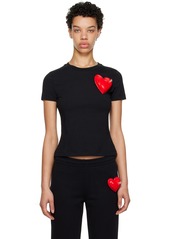 Moschino Black Inflatable Heart T-Shirt