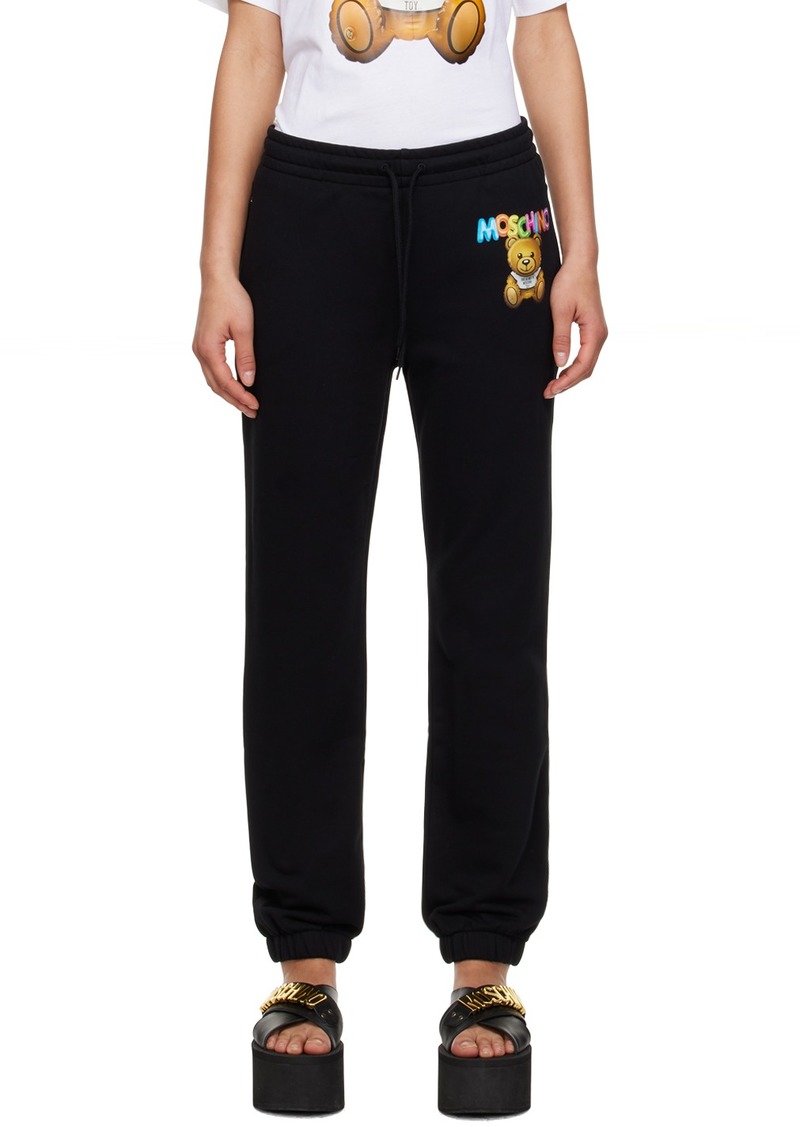 Moschino Black Inflatable Teddy Bear Lounge Pants