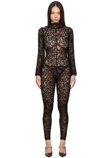 Moschino Black Lace Jumpsuit