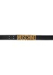 Moschino Black Logo Belt