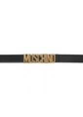 Moschino Black Logo Belt