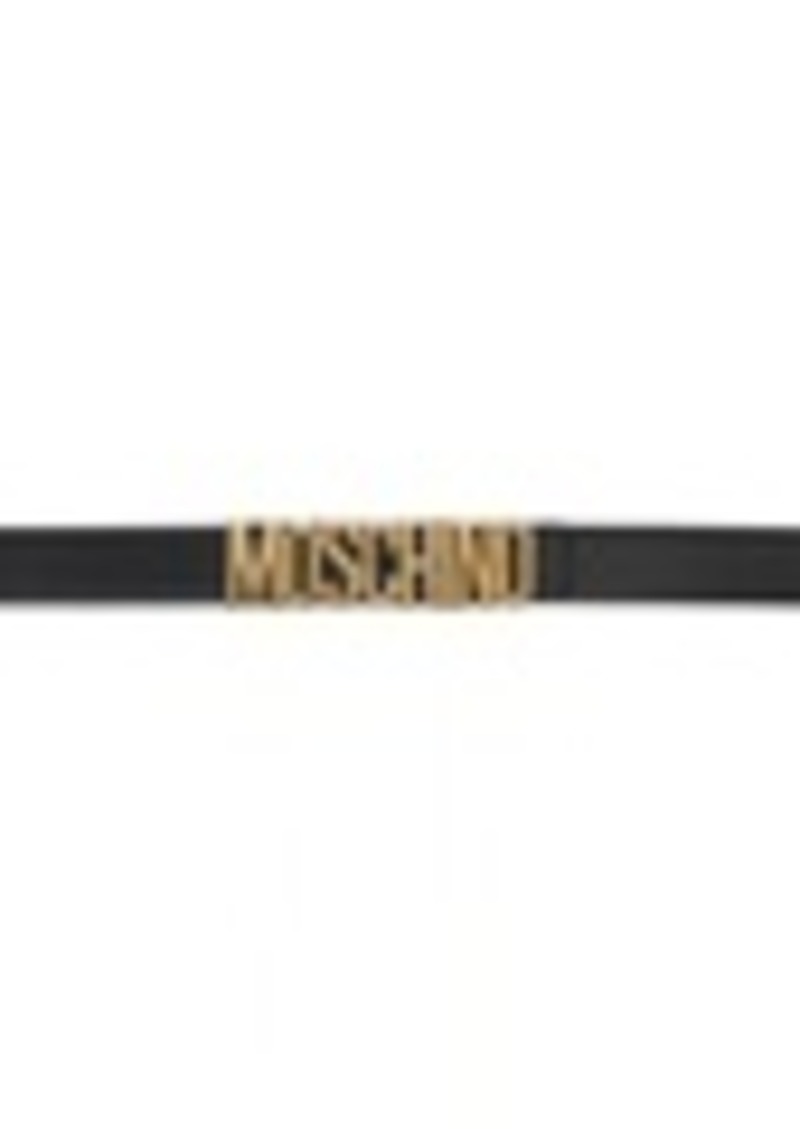 Moschino Black Logo Belt